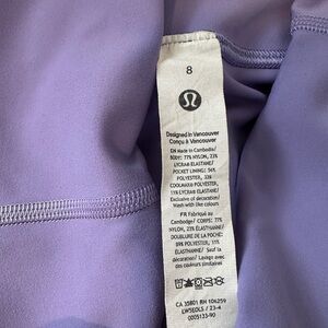 Lululemon purple leggings, size 8